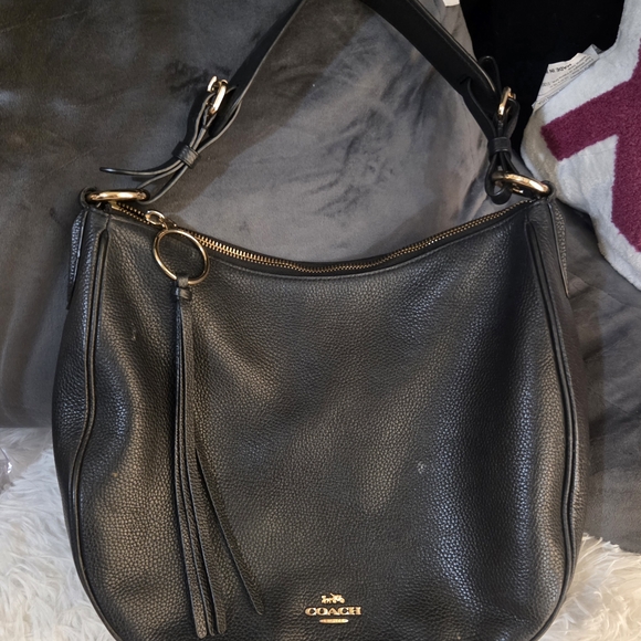 Coach Black Leather Shoulder Bag - Picture 7 of 14